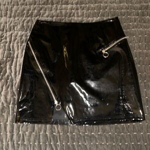 Faux latex skirt